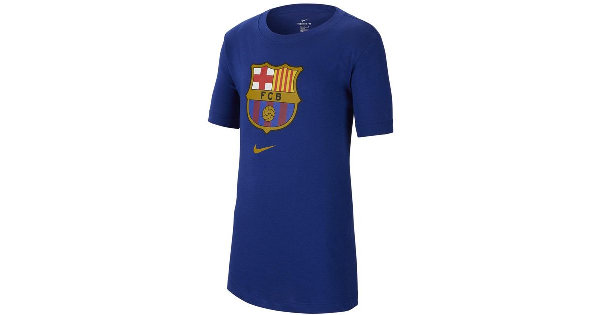 Nike Cotton Fc Barcelona 2019-2020 T-shirt. in Blue for ...