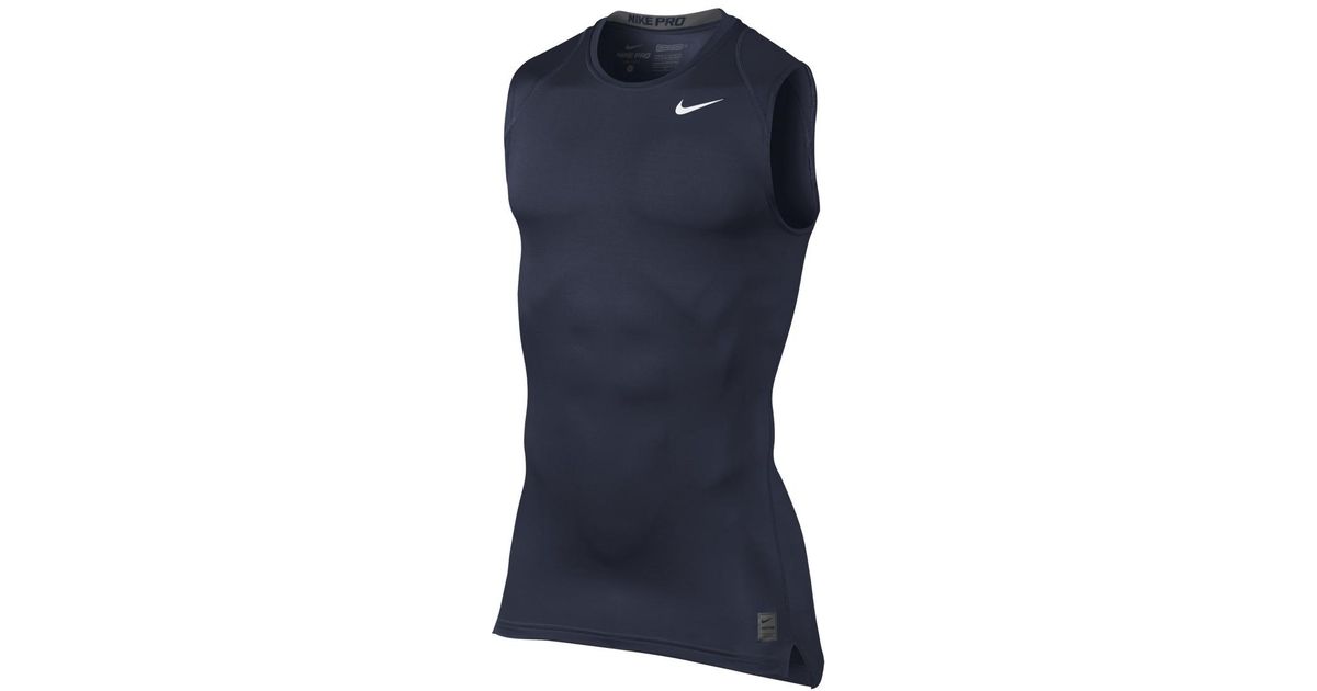 nike navy compression shirt