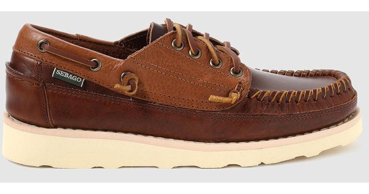 Sebago Brown Leather Deck Shoes for Men - Lyst
