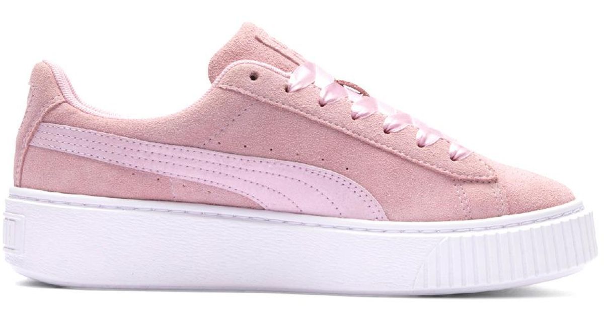 PUMA Suede Platform Galaxy Casual Trainers in Pink Lyst