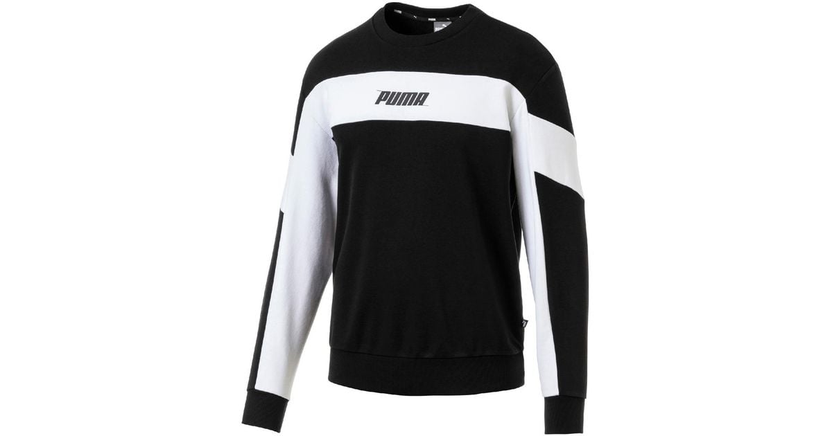 puma black and white sweatshirt