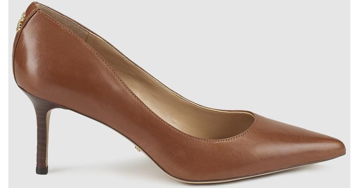 Lauren by Ralph Lauren Camel Leather Court Shoes. Lauren by Ralph Lauren Camel Leather Court Shoes.