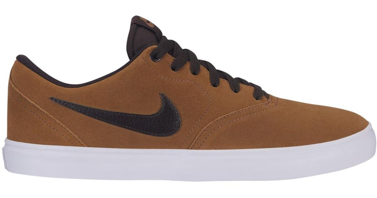 nike sb brown check solarsoft trainers