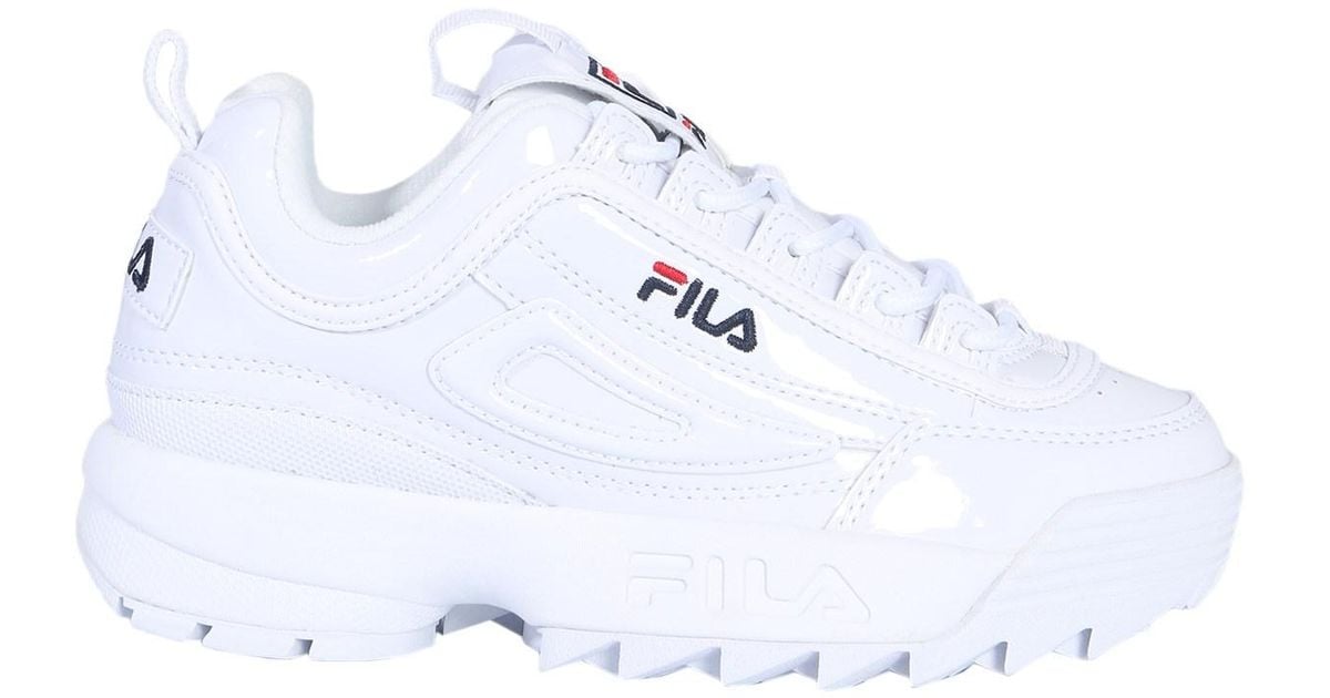 fila disruptor shiny white