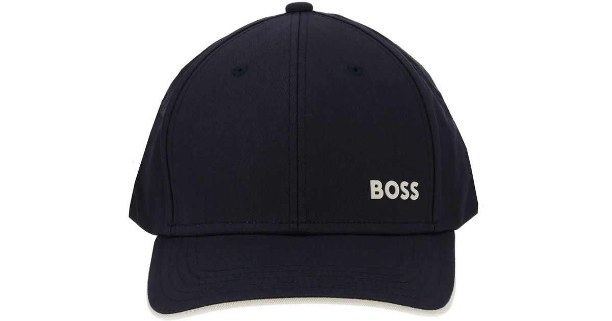BOSS Baseball Hat With Logo in Blue for Men | Lyst
