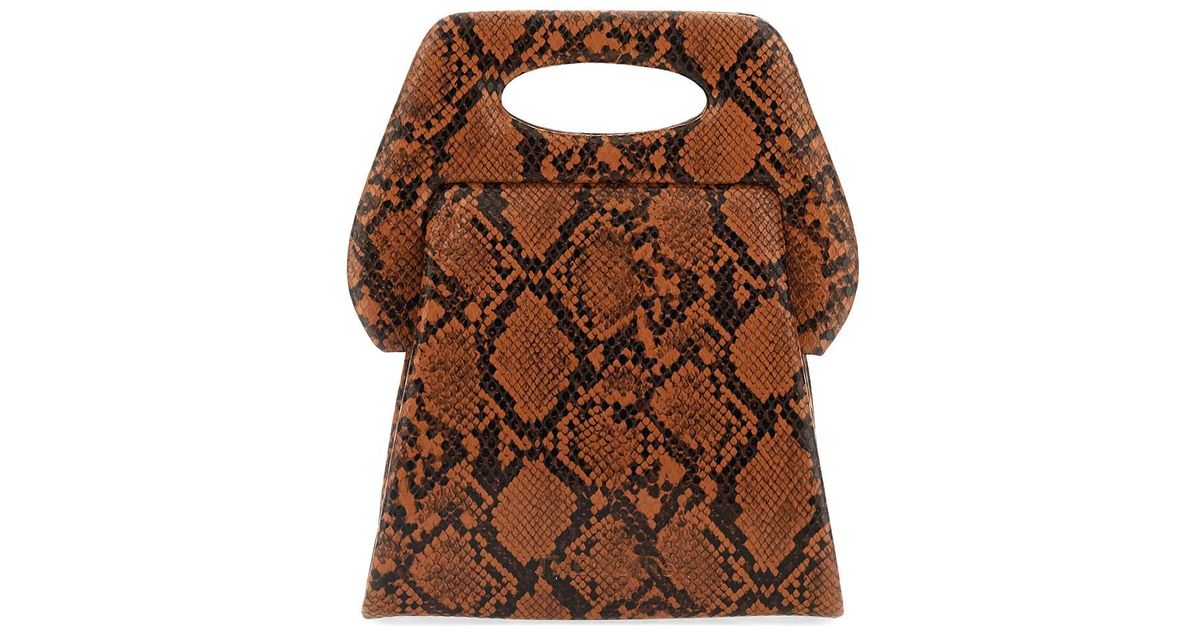 THEMOIRÈ Clori Snake Bag in Brown | Lyst UK