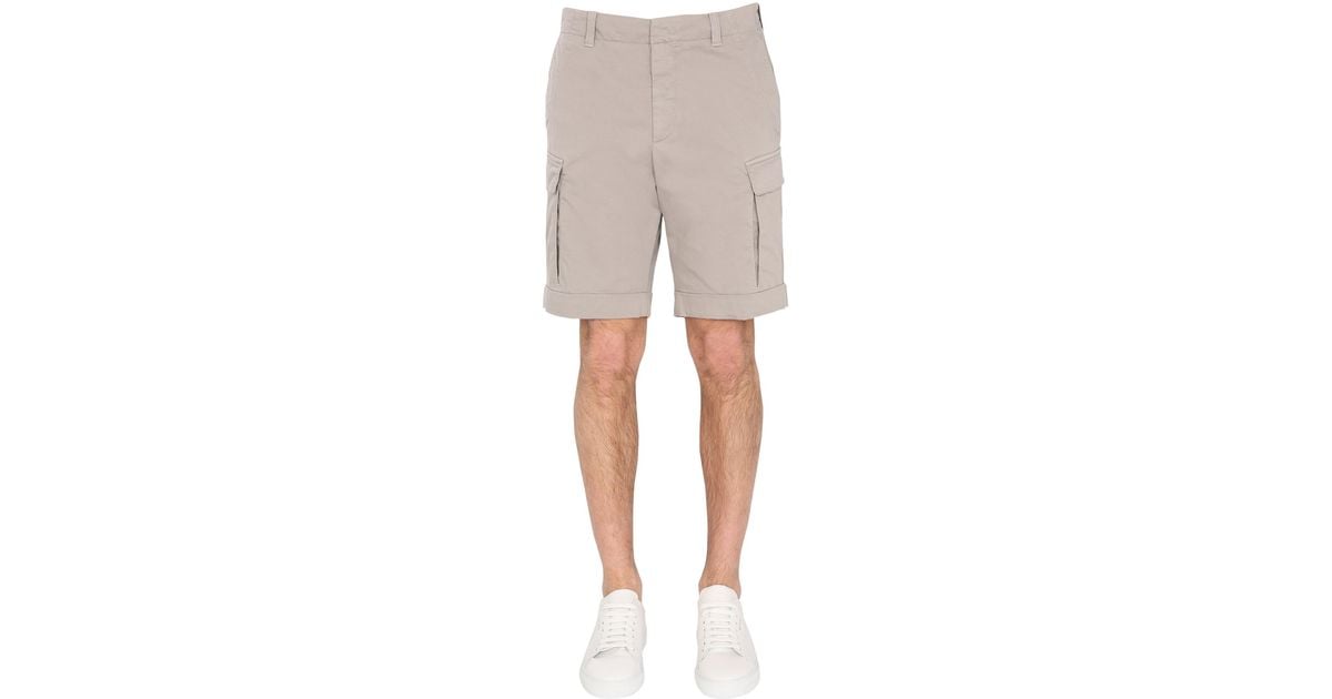 Z Zegna Cotton Cargo Shorts in Beige (Natural) for Men - Lyst