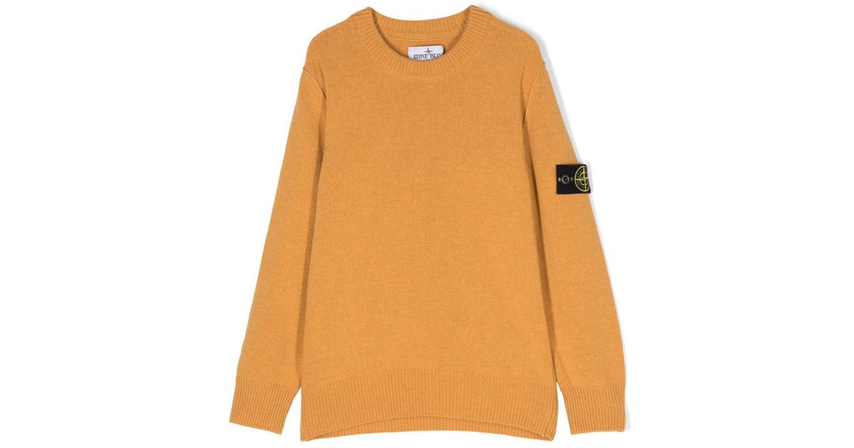 Stone Island Pull Roll in Orange | Lyst