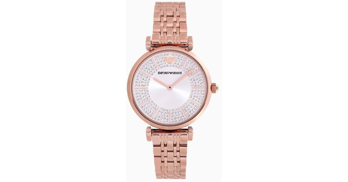 Emporio armani watches online womens rose gold