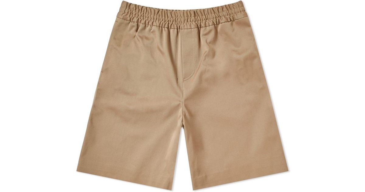 Acne Studios Richard Cotton Twill Short in Brown for Men Lyst