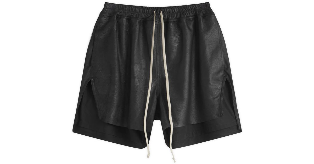Rick Owens Leather Boxers in Black for Men | Lyst