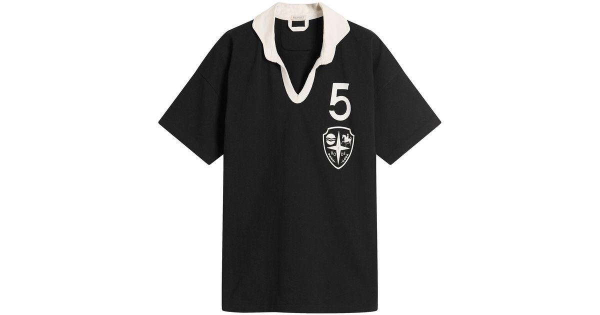 トップス BODE Recreation Polo BODE Recreation Polo Black | BDC Paris I Boys Don't Cry