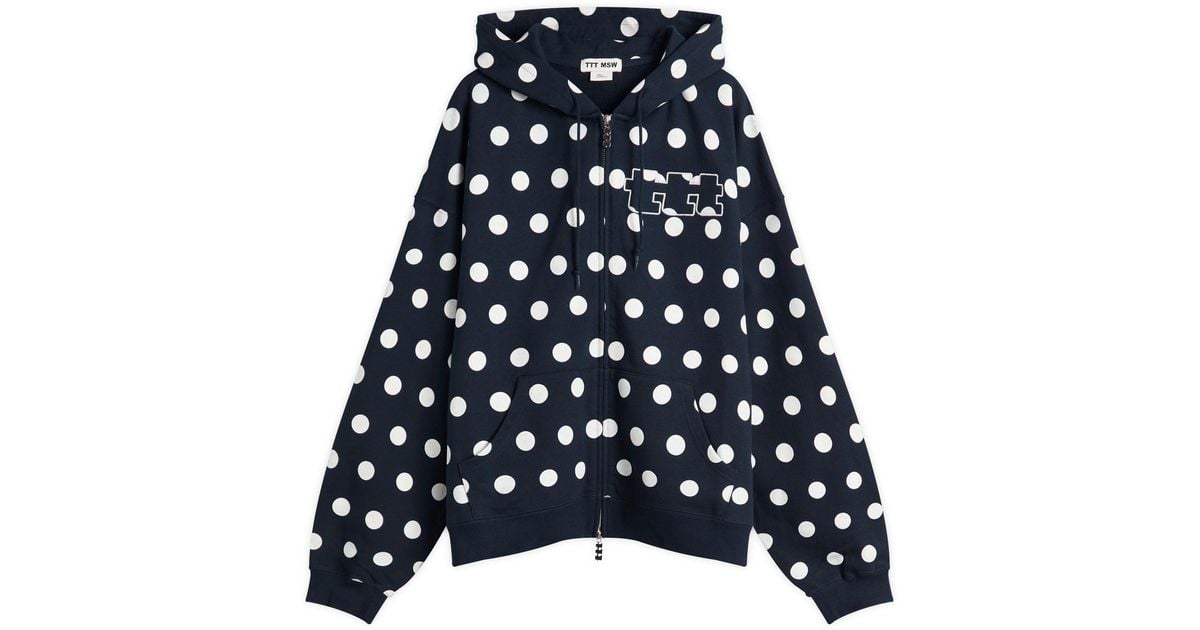 TTT MSW Dot Logo Zip Hoodie in Blue for Men | Lyst UK