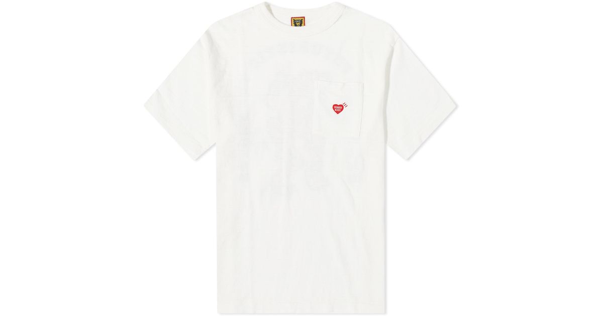 Human Made Heart Pocket T-Shirt White