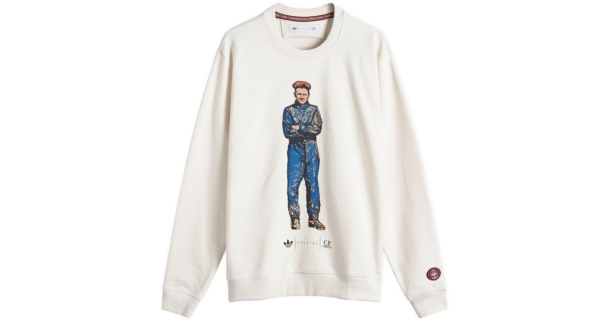 adidas X Company Spzl Crew Sweat in White for Men Lyst UK