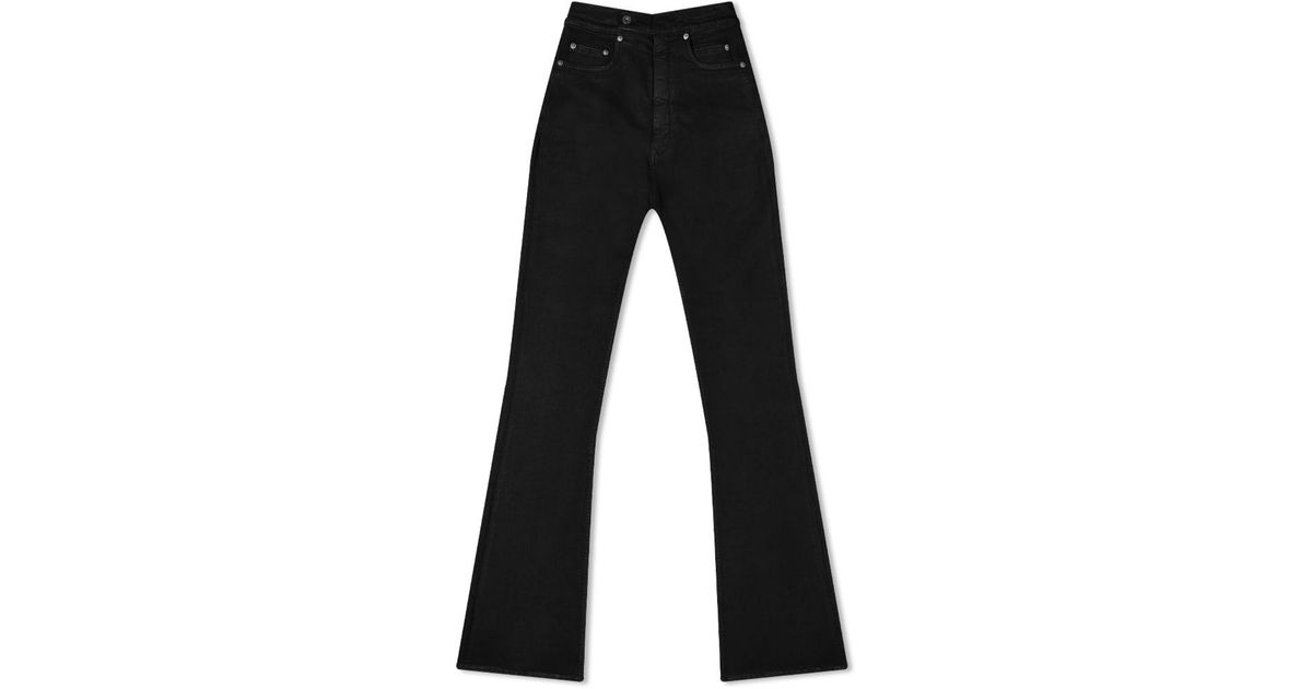 Rick Owens Denim Drkshdw Bootcut baggy Jeans in Black - Lyst