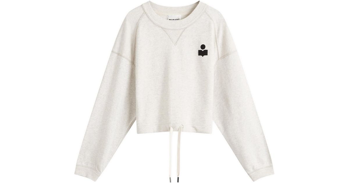 Isabel Marant Margo Drawstring Sweater With Logo in White Lyst UK