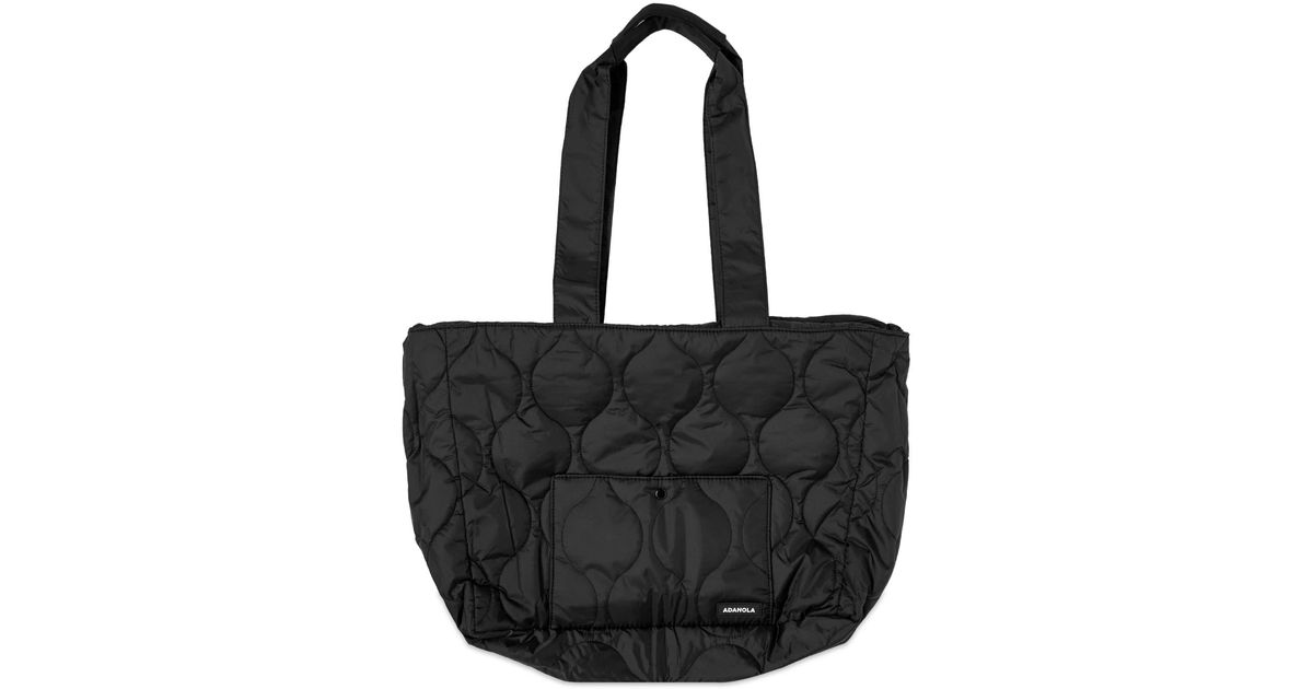 ADANOLA Quilted Nylon Bag in Black Lyst