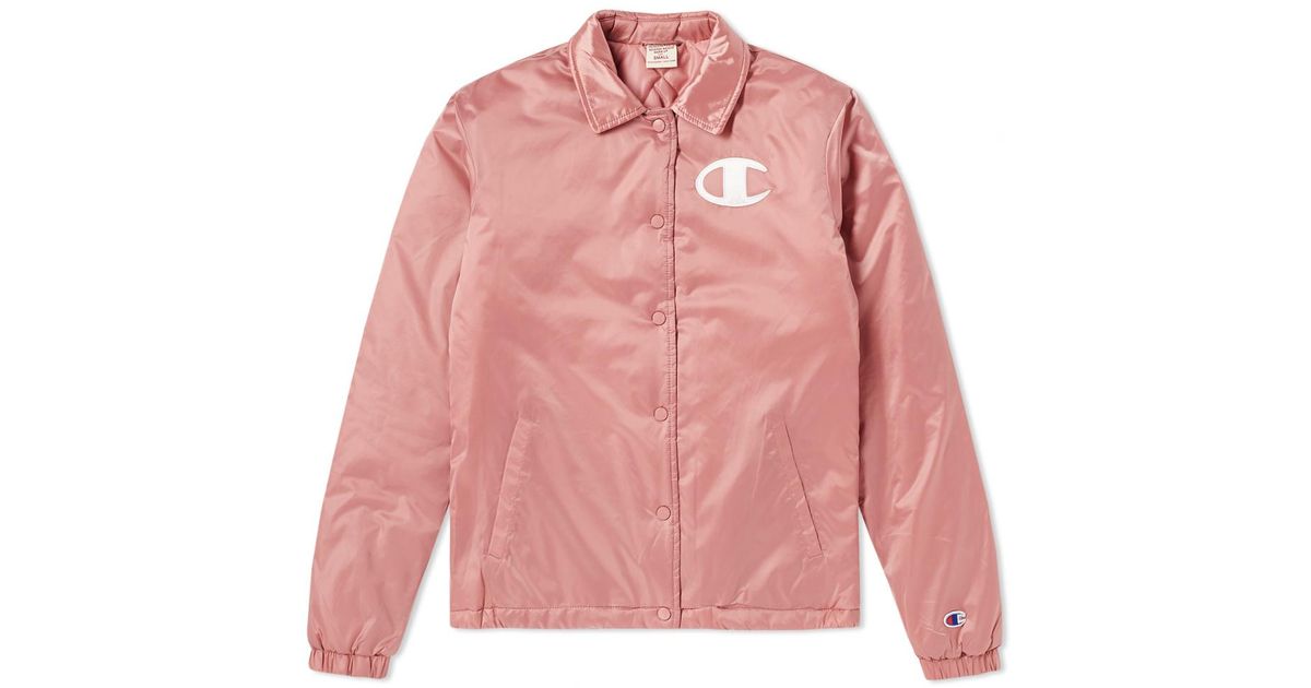 pink coach jacket womens
