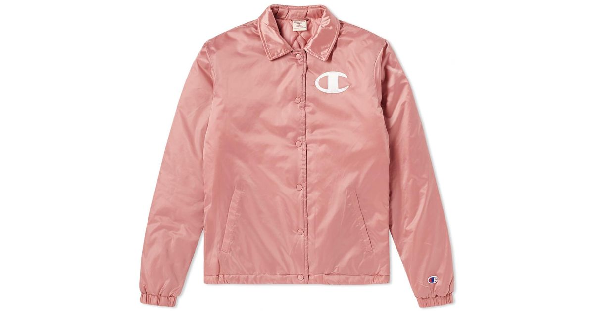 champion windbreaker pink