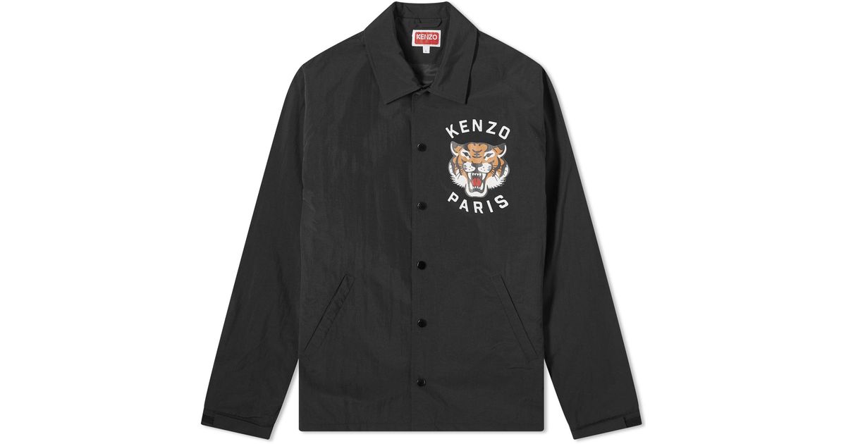 KENZO Lucky Tiger Padded Coach Jacket in Black for Men Lyst Canada