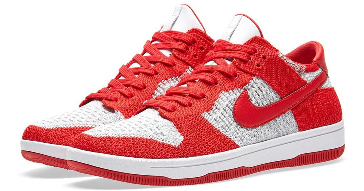 nike dunk low flyknit red