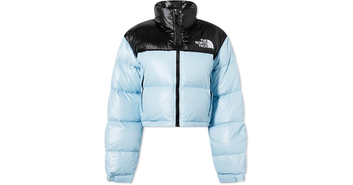 The North Face Synthetic Nuptse Short Jacket in Blue | Lyst UK