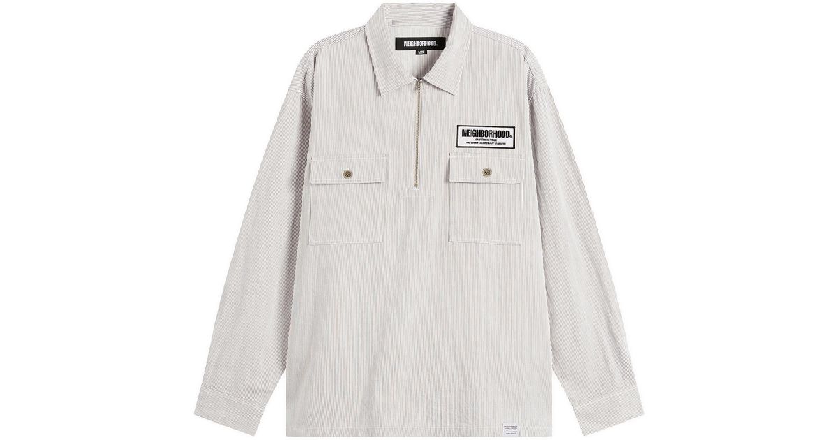 Neighborhood Classic Work Pullover Shirt in White for Men | Lyst