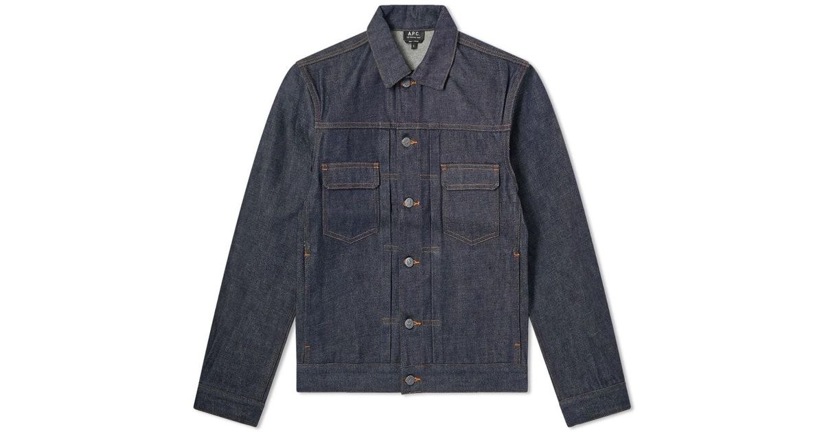 A.P.C. Work Denim Jacket Indigo in Blue for Men - Lyst