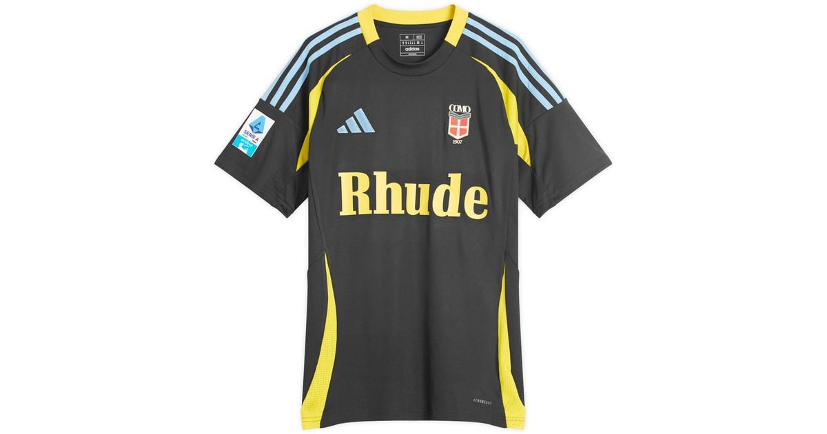 Rhude Como 1907 X X Adidas Football Shirt in Black for Men Lyst UK