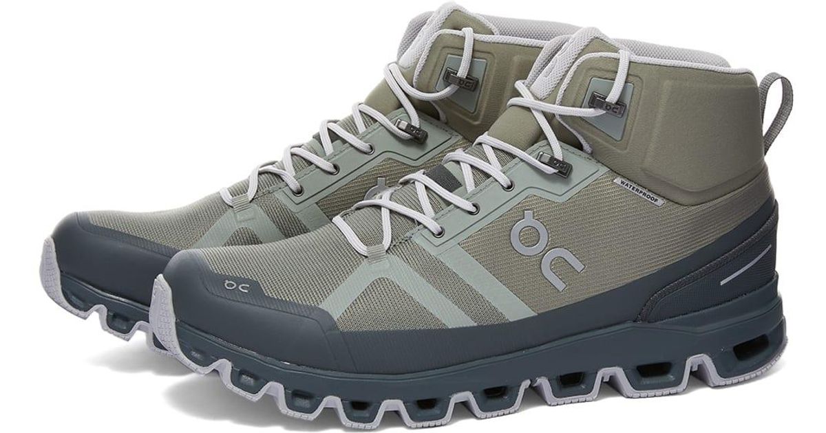 On Rubber Running Cloudrock Waterproof Sneakers in Grey for Men | Lyst UK
