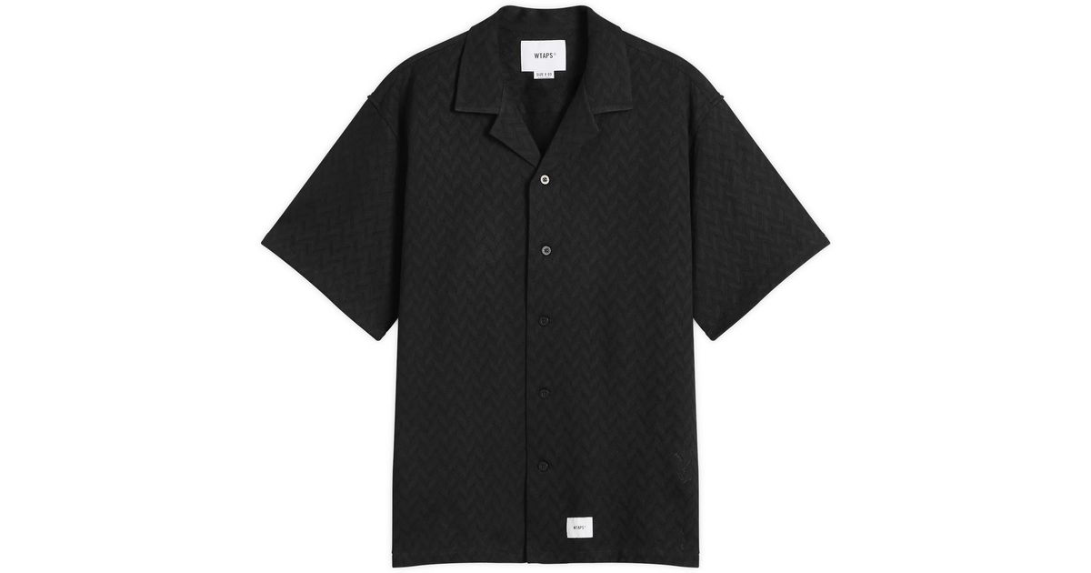WTAPS Herringbone Textile Vacation Shirt in Black for Men | Lyst