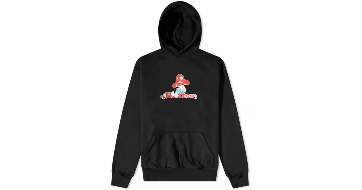 Butter Goods X The Smurfs Lazy Logo Hoody in Black for Men Lyst UK