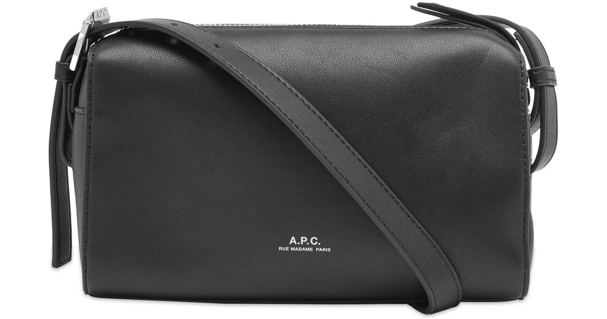 ■A.P.C.■ Nino Camera Crossbody Black PUABOH61821LZZ PUABOH Nino camera bag | Smooth faux leather, rubber and faux suede