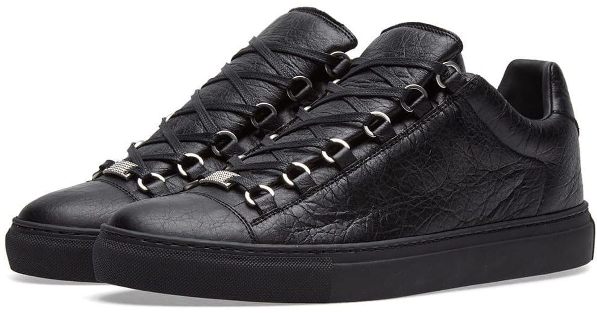 Balenciaga Leather Arena Low Classic in Black for Men - Lyst