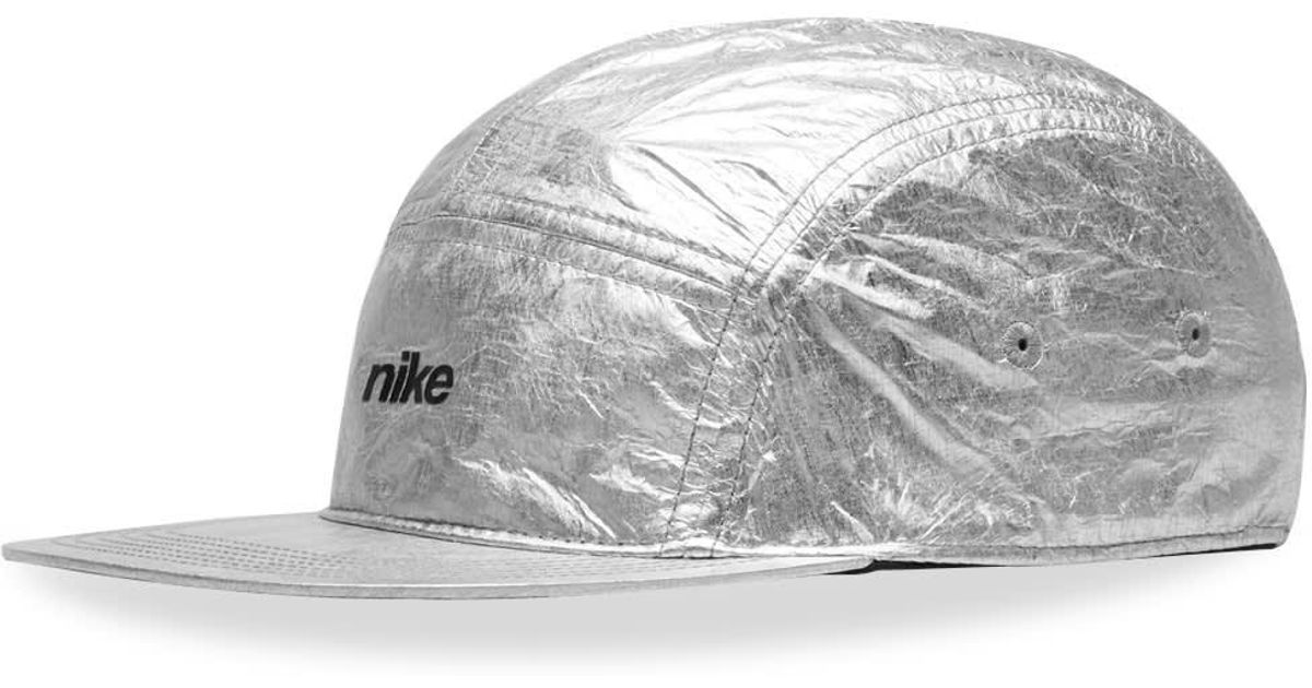 silver nike hat