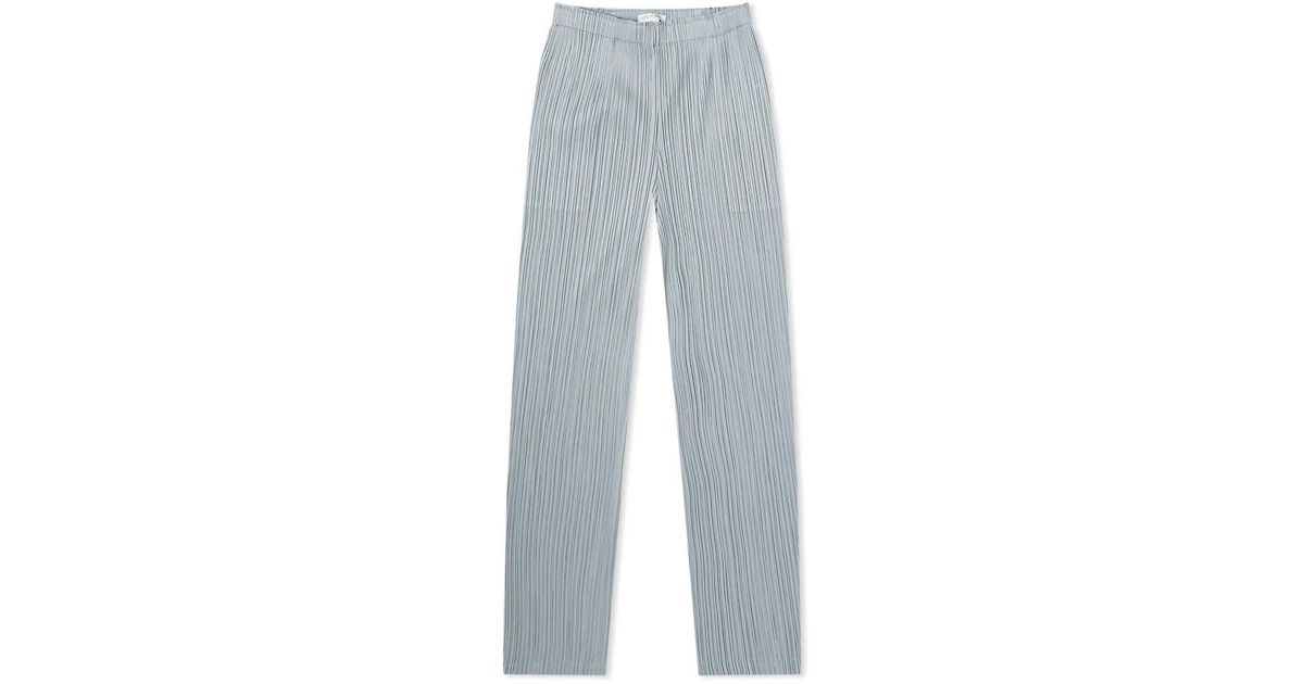Pleats Please Issey Miyake Pant in Blue | Lyst