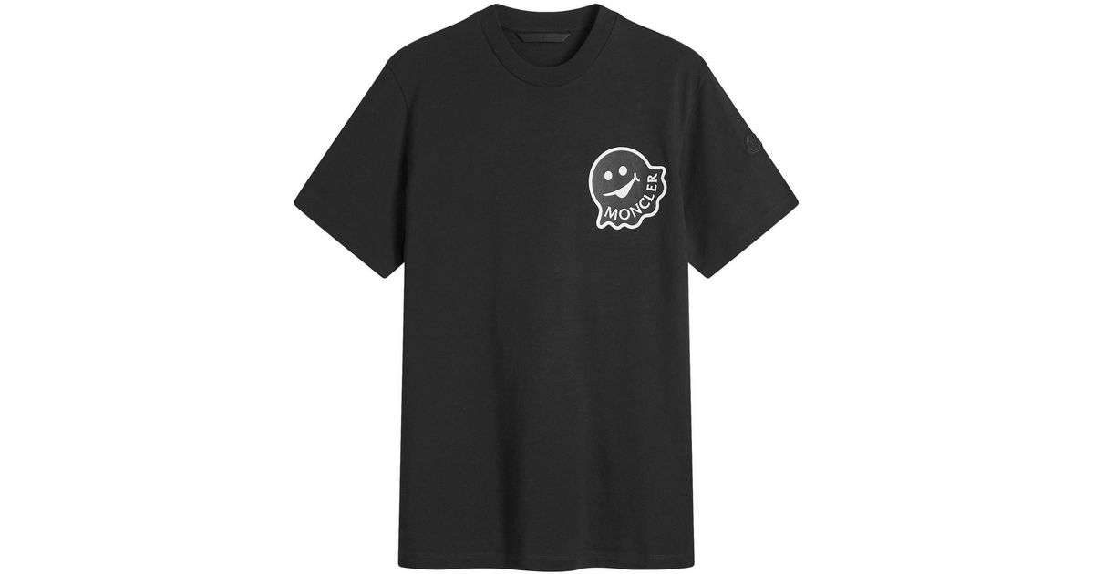 Moncler Cotton Jersey Ghost Logo T-Shirt in Black for Men | Lyst