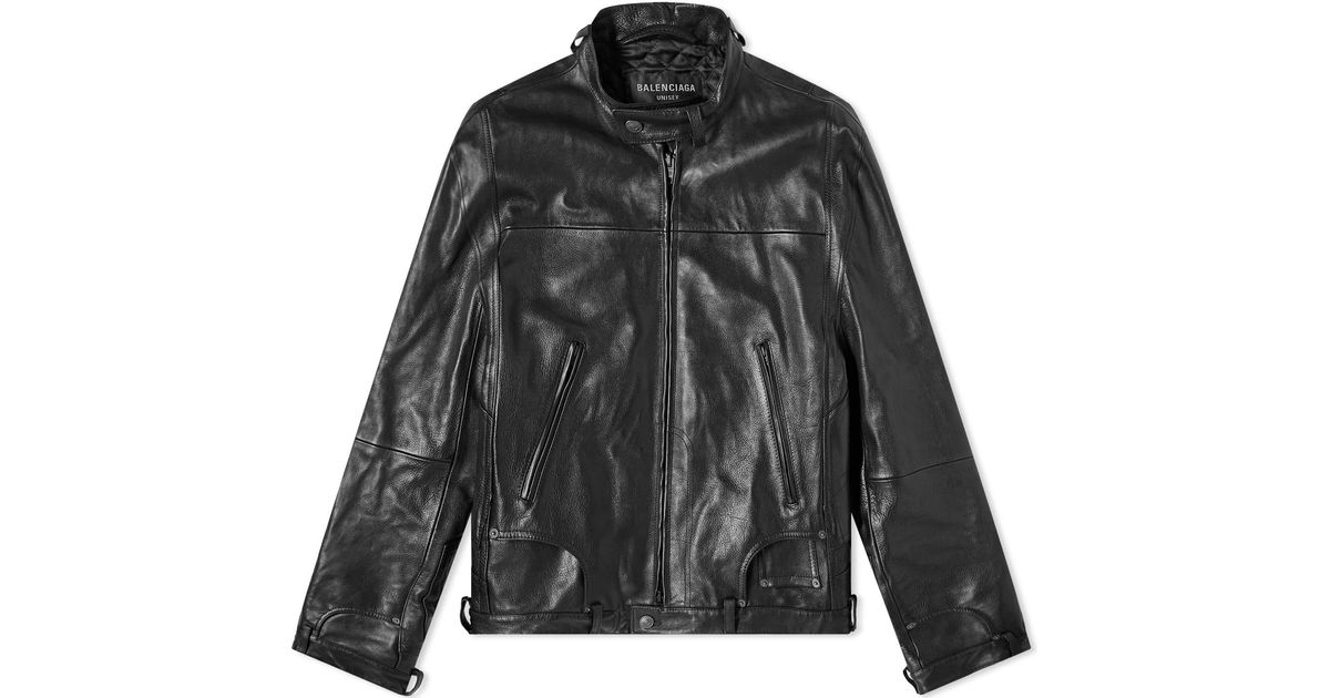 balenciaga leather jacket