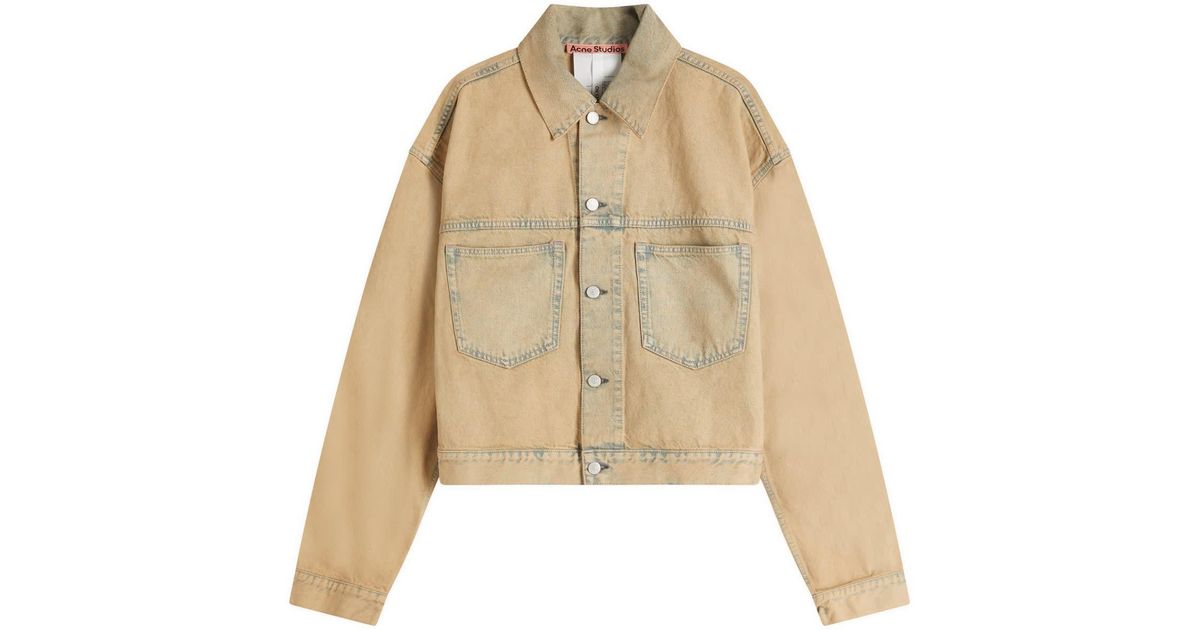 Acne Studios Marko Sand Denim Jacket in Natural | Lyst