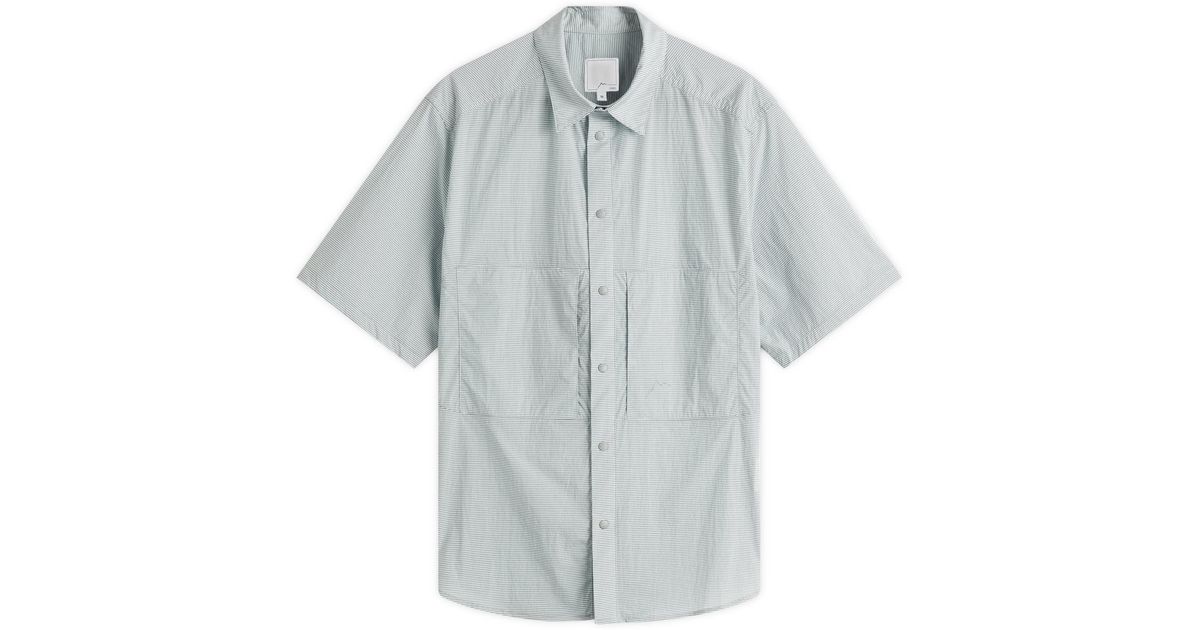【CAYL】 chipmunk short sleeve / grey CAYL Check 2 Pocket Short Sleeve Shirt in Blue for Men | Lyst UK