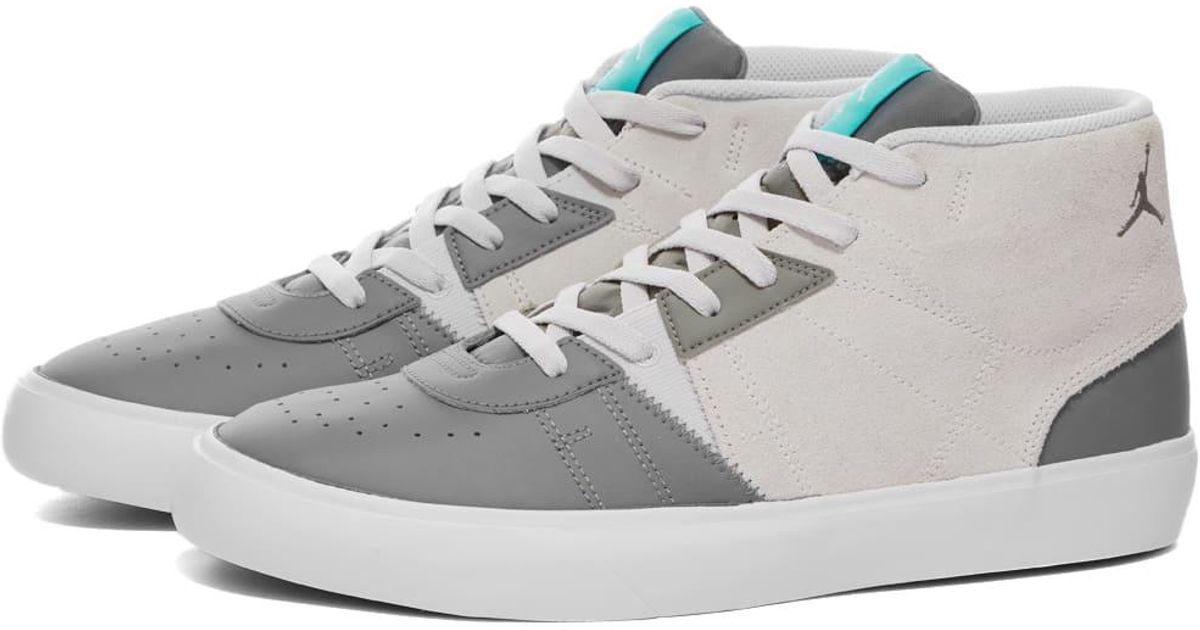 Nike Leather Air Jordan Series Mid Sneakers in Gray for Men - Lyst