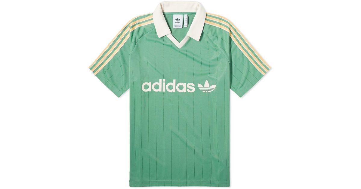 adidas Stripe Jersey in Green for Men Lyst UK