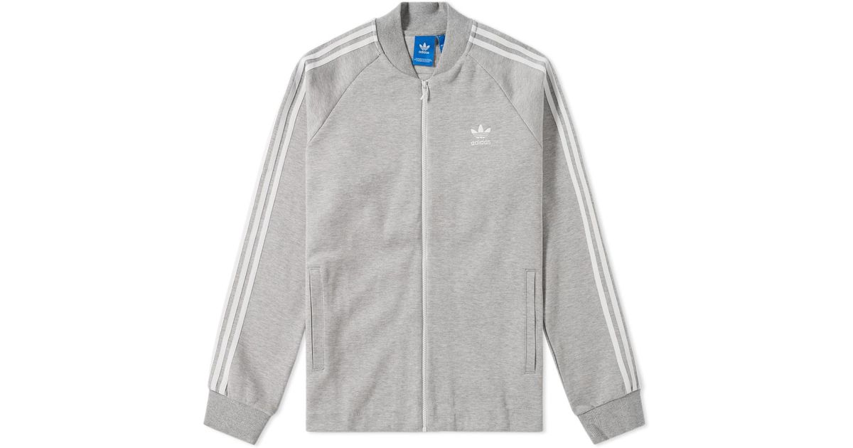 adidas originals superstar track top grey