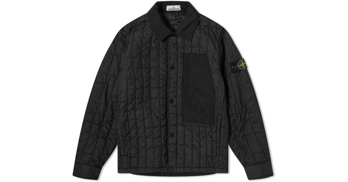 Stone Island Quilted Nylon Stella Primaloft-Tc Jacket in Black for