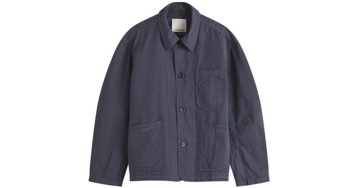 YMC Construction Jacket in Blue for Men | Lyst