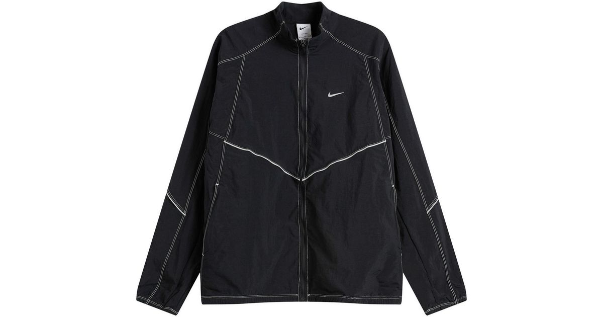 Nike Dri-Fit Retro Running Track Jacket in Black for Men | Lyst