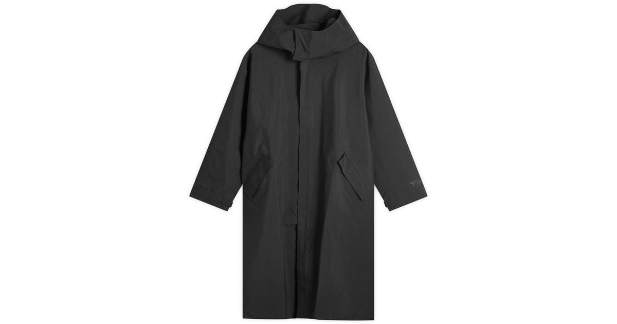 Y-3 Gore-Tex Parka Jacket Coat in Black for Men | Lyst