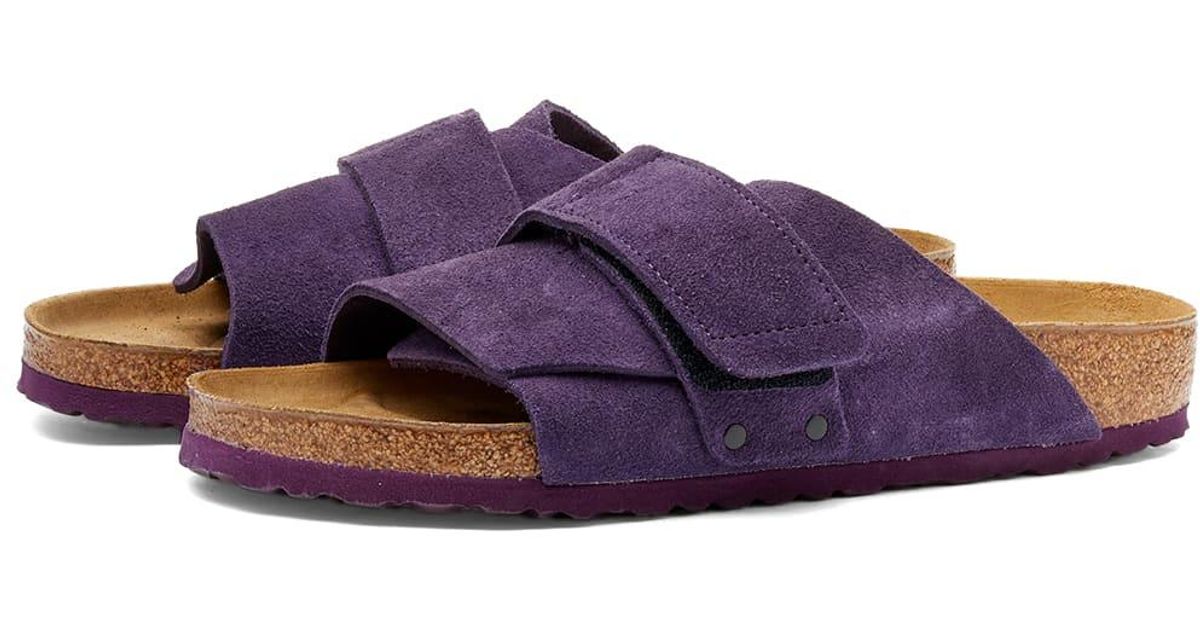 birkenstock metallic purple