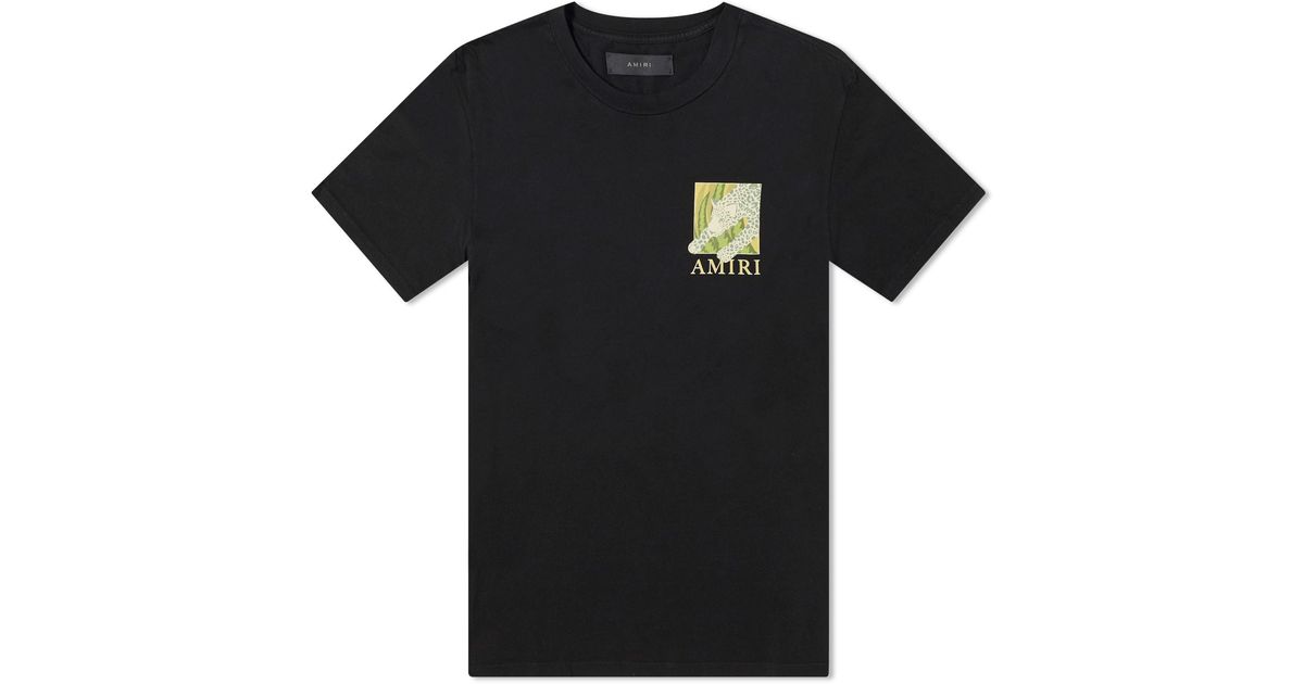 【AMIRI】LEOPARD T-SHIRT AMIRI Men's Leopard T-Shirt in Black Amiri
